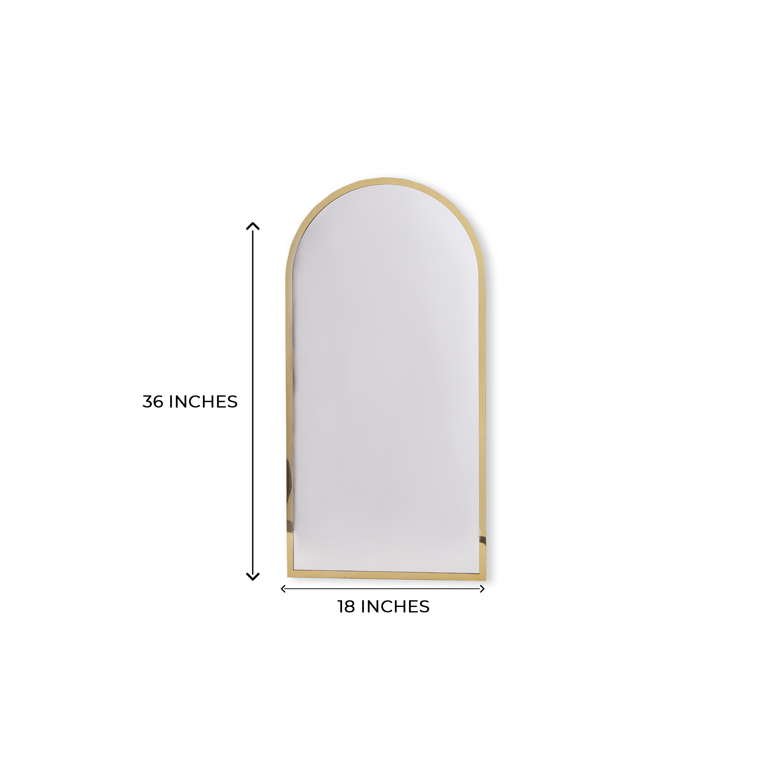 Window/Door Shape Mirror with Gold Frame