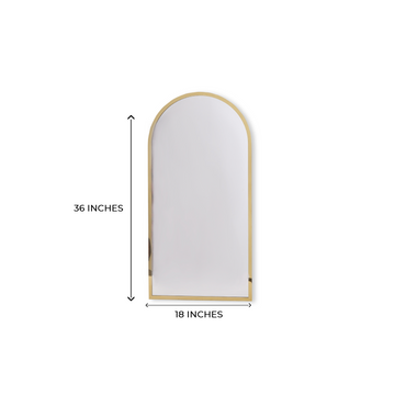 Window/Door Shape Mirror with Gold Frame