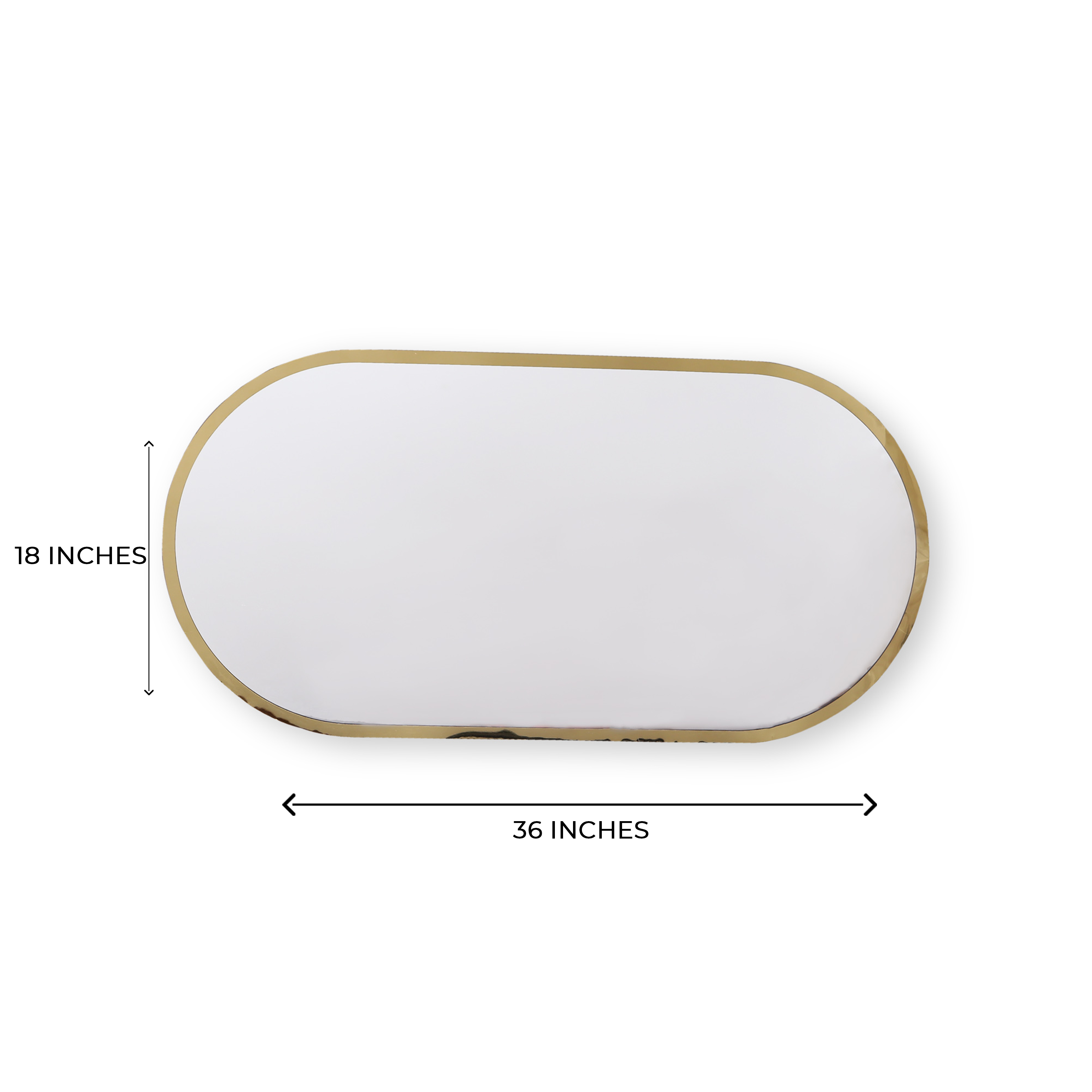 Elegant Round Mirror with Gold Accent