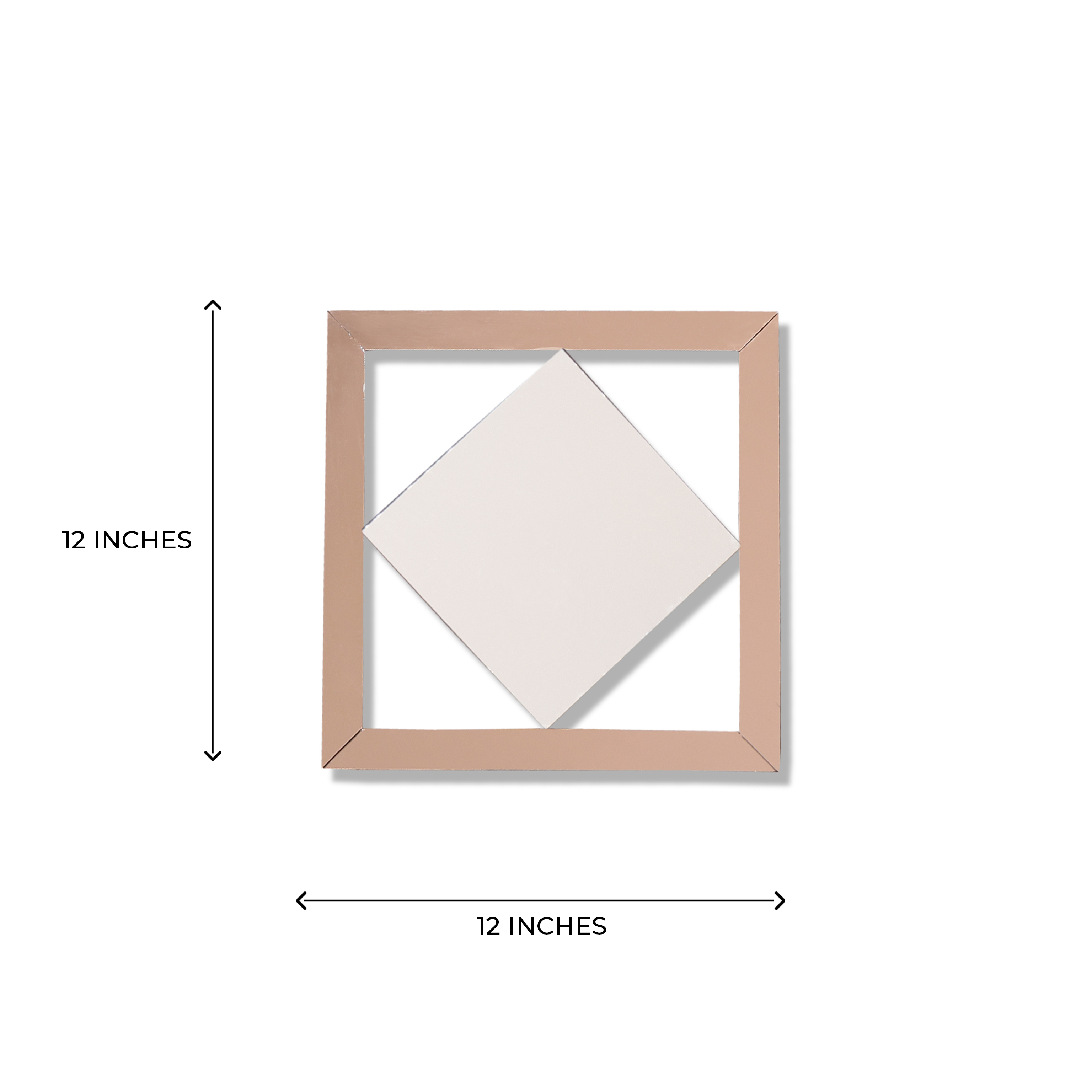 Rhombus Decoration Mirror Frame (1 ft x 1 ft)
